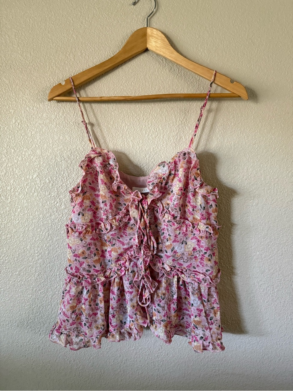 Lush Pink Floral Tank Top